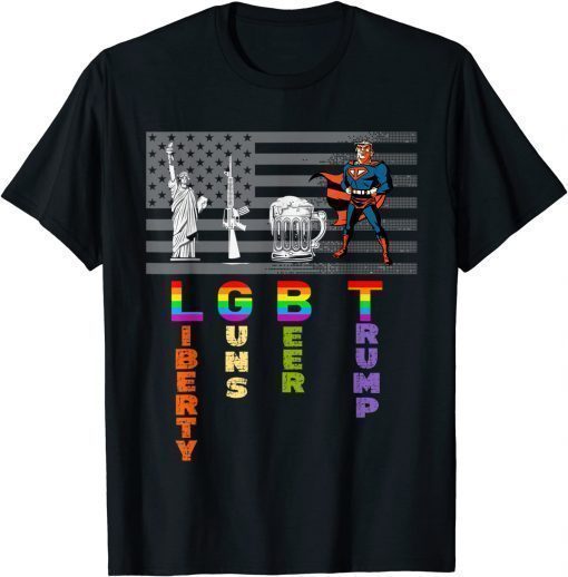 Let's Go Biden LGBT Pro Trump 2024 Flag Anti Joe Biden Unisex T-Shirt
