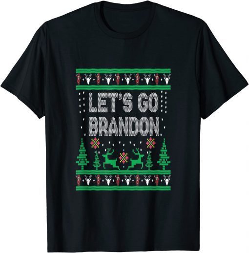 Merry Christmas Let's go Branson Brandon Ugly Sweater Style Gift Shirts