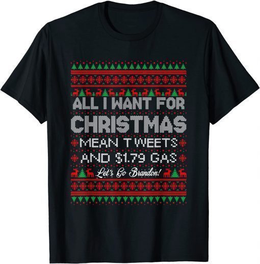 All I want for Christmas Biden Trump Anti Liberal Funny T-Shirt