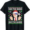 Classic Santa Trump One For Anti Biden Ugly Christmas, Sarcastic T-Shirt