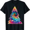 Tie Dye Christmas Groovy 60's Vintage Retro Christmas Tree Gift T-Shirt