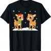 Funny Rudolph and Clarice Christmas Kids Girls Tee Reindeer T-Shirt