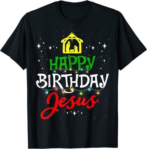 Happy Birthday Jesus Christmas Pajama Holiday Xmas 2022 T-Shirt