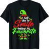 Smiling Is My Favorite Cute Christmas Elf Matching Family 2022 T-Shirt