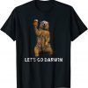 Funny Lets Go Darwin Bear Drinking Beer USA Flag Vintage T-Shirt