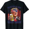 Official Make 4th of July Great Again Funny Trump Men Drinking Beer TShirt