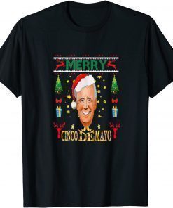 Merry Cinco De Mayo Santa Joe Biden Christmas Unisex T-Shirt