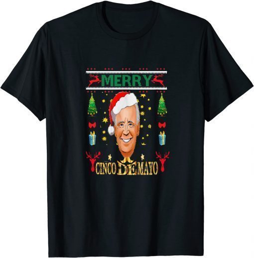 Merry Cinco De Mayo Santa Joe Biden Christmas Unisex T-Shirt