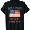 Tee Shirts God Family Country US Flag Trump 2022