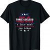 2022 Mens Useless Things Vaccine Biden Stars Grunge Distressed T-Shirt