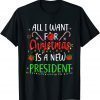 2022 All I Want For Christmas Is A New President Lights T-Shirt