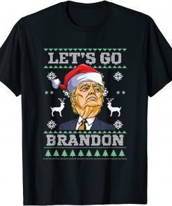 Classic Let's Go Brandon Trump Christmas Sweater Gifts T-Shirt T-Shirt