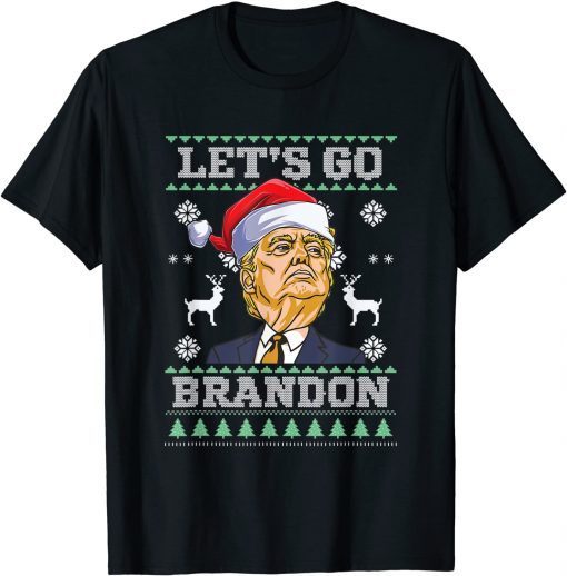 Classic Let's Go Brandon Trump Christmas Sweater Gifts T-Shirt T-Shirt