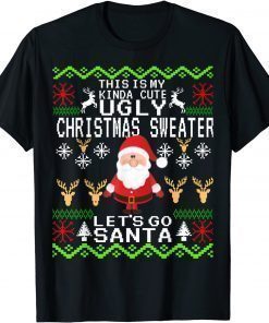 Classic Let's Go SANTA Biden Meme SPIN Christmas Matching Pajama Top T-Shirt