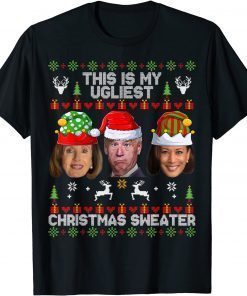 2022 This Is My Ugliest Christmas Anti Biden Sweater Funny Xmas T-Shirt