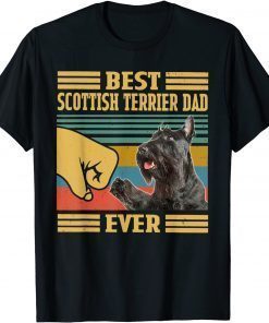 Funny Best Scottish Terrier Dad Ever Fathers Day Christmas T-Shirt