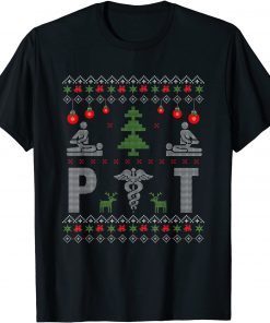 PT Physical Therapist Ugly Christmas Sweater Therapy Medical 2022 T-Shirt
