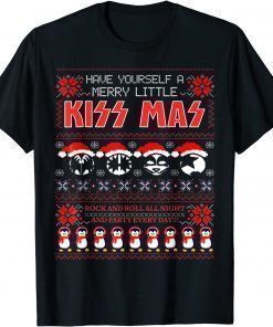 2022 KISS Merry Little KISSmas Funny Christmas T-Shirt