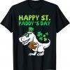 St. Paddys Day Leprechaun Trex Dino Toddler Boys Patricks 2022 TShirt
