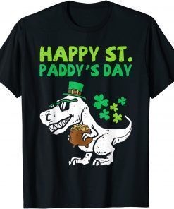 St. Paddys Day Leprechaun Trex Dino Toddler Boys Patricks 2022 TShirt