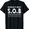 World's Best SOB Super Outstanding Boss Funny Colleague Shirt