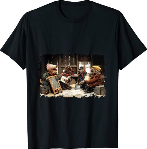 Frogtown Country Christmas Men Jug Band Funny Emmet Otter Shirt