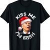 Santa Joe Biden Kiss Me I'm Irish Mr President Shirt
