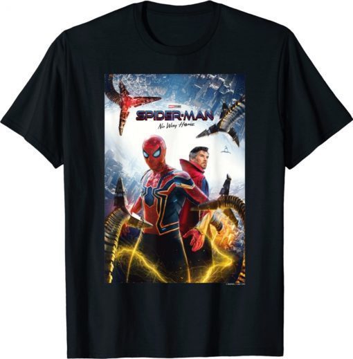 Spider Man No Way Home Group Shot Face Off Poster Shirt