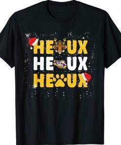 Cajun Santa Tigers Heaux Heaux Heaux Christmas X-mas Shirt