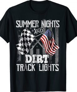 Summer Nights And Dirt Track Lights Sprint Car Racing Shirt