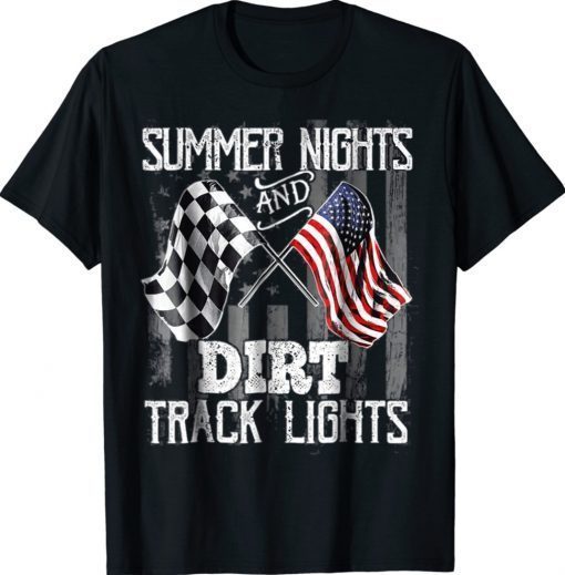 Summer Nights And Dirt Track Lights Sprint Car Racing Shirt