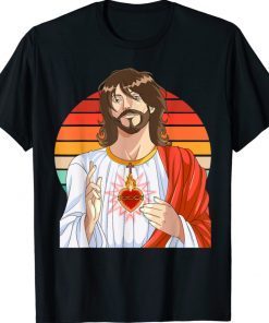 Jesus Christ Sacred Christian God Religious Savior Heart Shirt