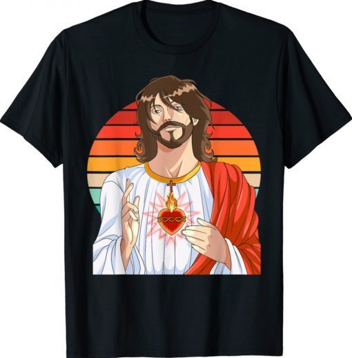 Jesus Christ Sacred Christian God Religious Savior Heart Shirt