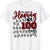Buffalo Plaid Happy 100th Day of School Hooray for 100 Days Shirt