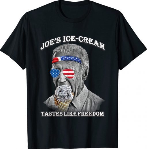 Joe's Ice-Cream Funny 4th Of July Biden Taste of Freedom Shirt