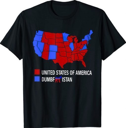 United States America Dumbf Istan America Maps Anti Biden Shirt