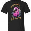 Fishing Flamingo Angler Flamazing Cool Bird Fisherman Shirt