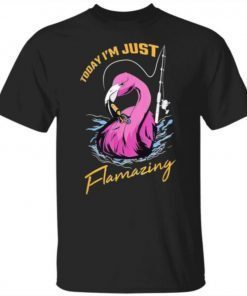 Fishing Flamingo Angler Flamazing Cool Bird Fisherman Shirt