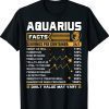 Aquarius Facts Zodiac Funny Aquarius Birthday Shirt