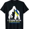 Support Ukraine I Stand With Ukraine Foot Ukrainian Flag Tee Shirts