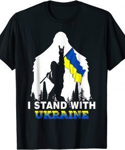 Support Ukraine I Stand With Ukraine Foot Ukrainian Flag Tee Shirts