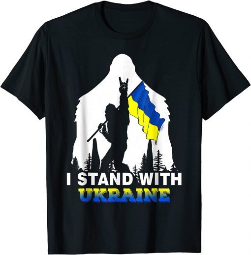 Support Ukraine I Stand With Ukraine Foot Ukrainian Flag Tee Shirts