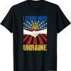 2022 Support I Stand With Ukraine American Ukrainian Flag vintage T-Shirt