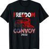 Canada Freedom Convoy 2022 Canadian Truckers Support flag Unisex TShirt