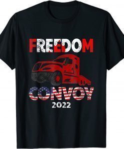 Canada Freedom Convoy 2022 Canadian Truckers Support flag Unisex TShirt