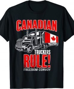 Canada Freedom Convoy 2022 Canadian Truckers Support flag Shirts