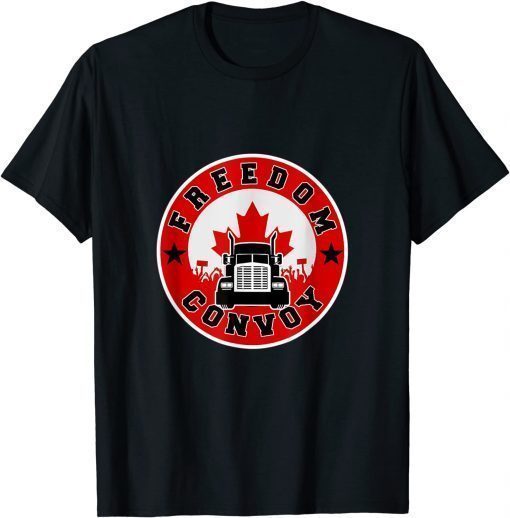 T-Shirt Canada Freedom Convoy 2022 Maple Leaf Canadian Truckers