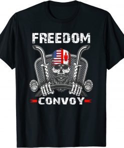 TShirt Skull Canada Freedom Convoy 2022 Support Canadian Truckers