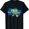 T-Shirt Free Ukraine Ukrainian Flag Ukraine Map I Stand With Ukraine 2022