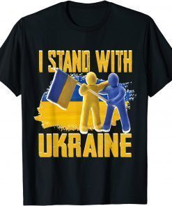 Support Ukraine I Stand with Ukraine ukrainian flag clays Tee Shirts